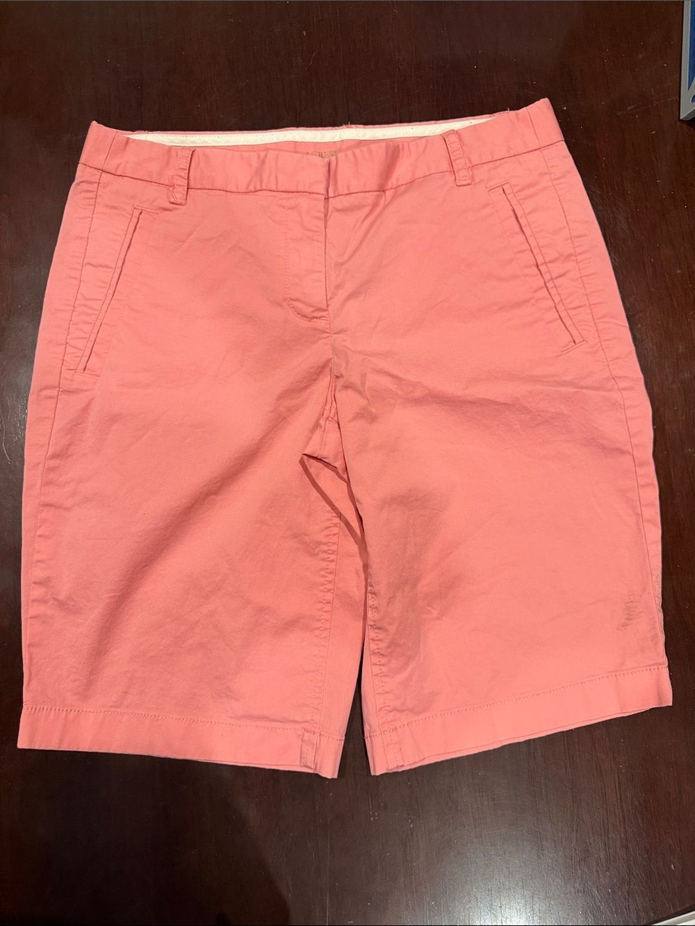 J. Crew Coral Pink Chino Bermuda Shorts